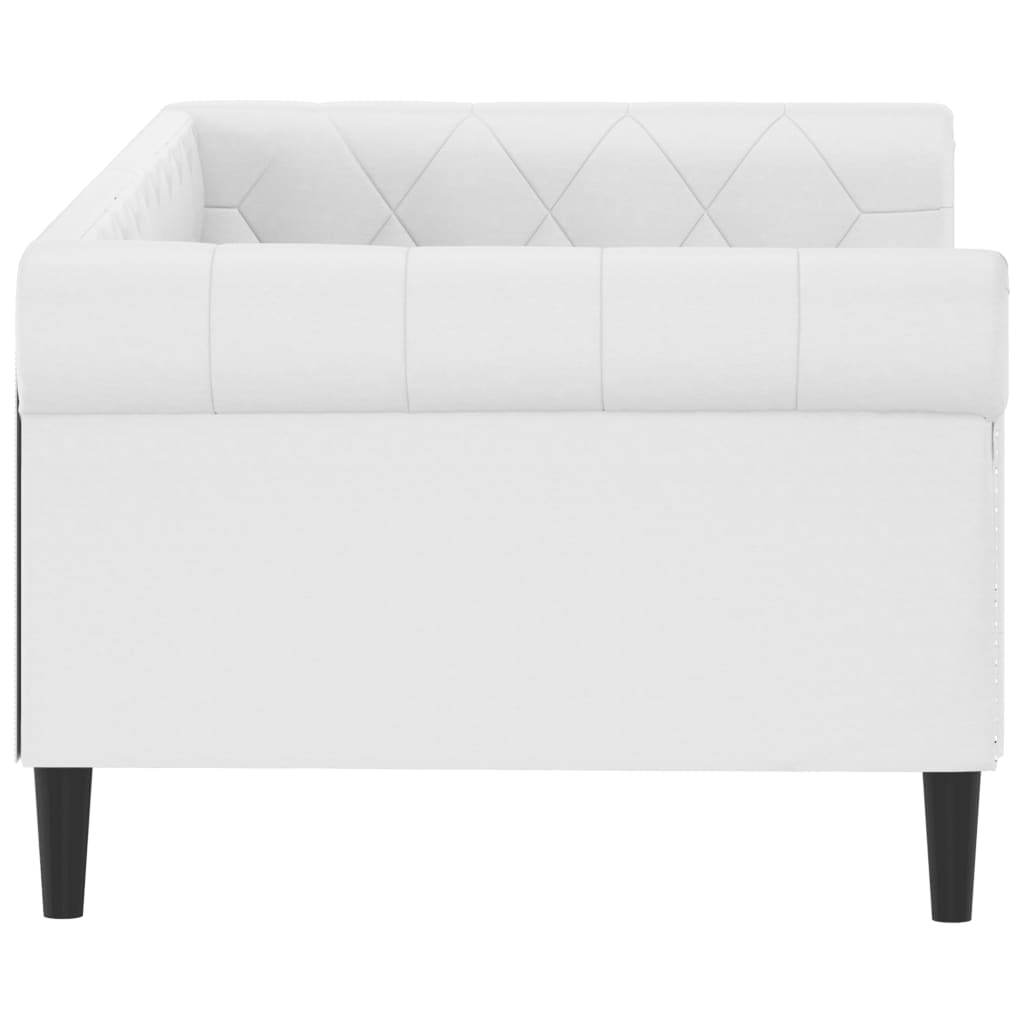daybed 90x200 cm kunstlæder hvid