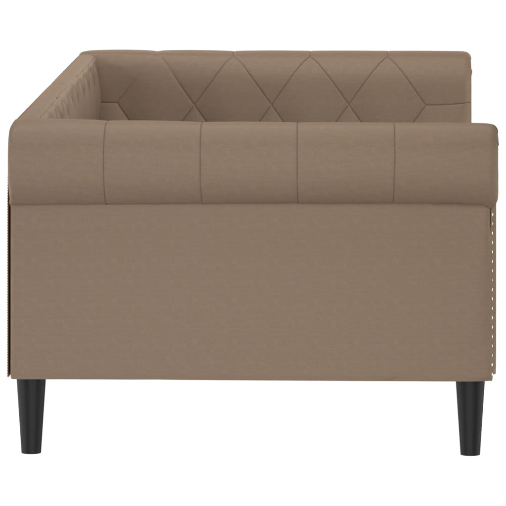 daybed 90x200 cm kunstlæder cappuccinofarvet