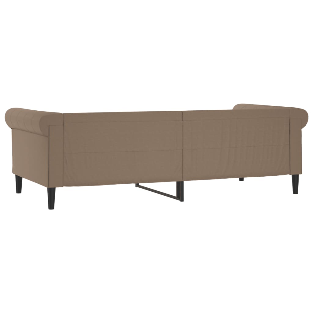 daybed 90x200 cm kunstlæder cappuccinofarvet