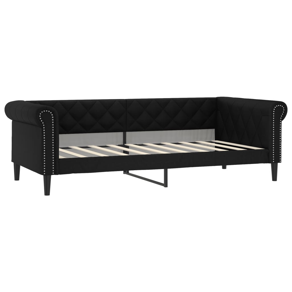 daybed 90x190 cm kunstlæder sort