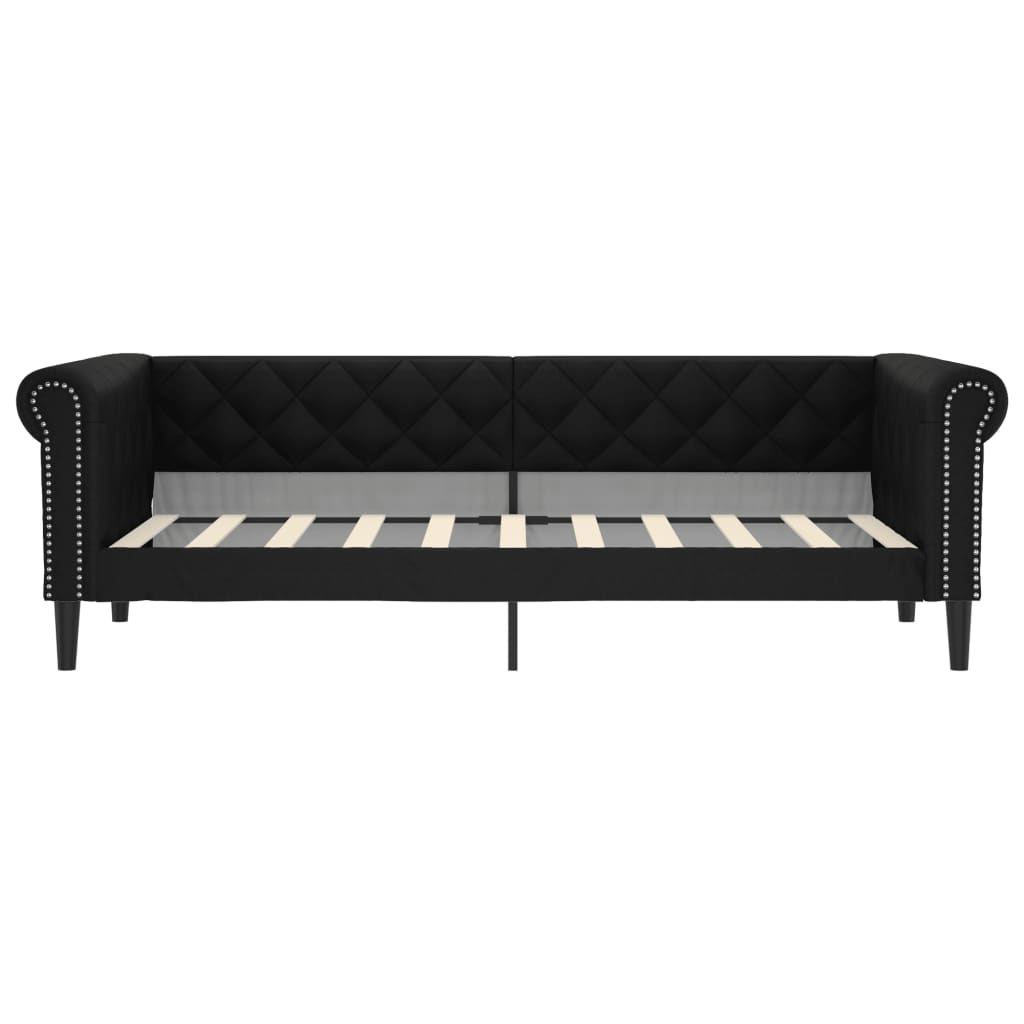 daybed 90x190 cm kunstlæder sort