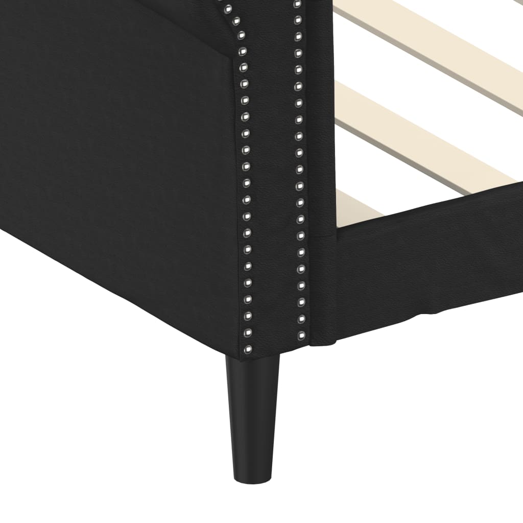 daybed 90x190 cm kunstlæder sort