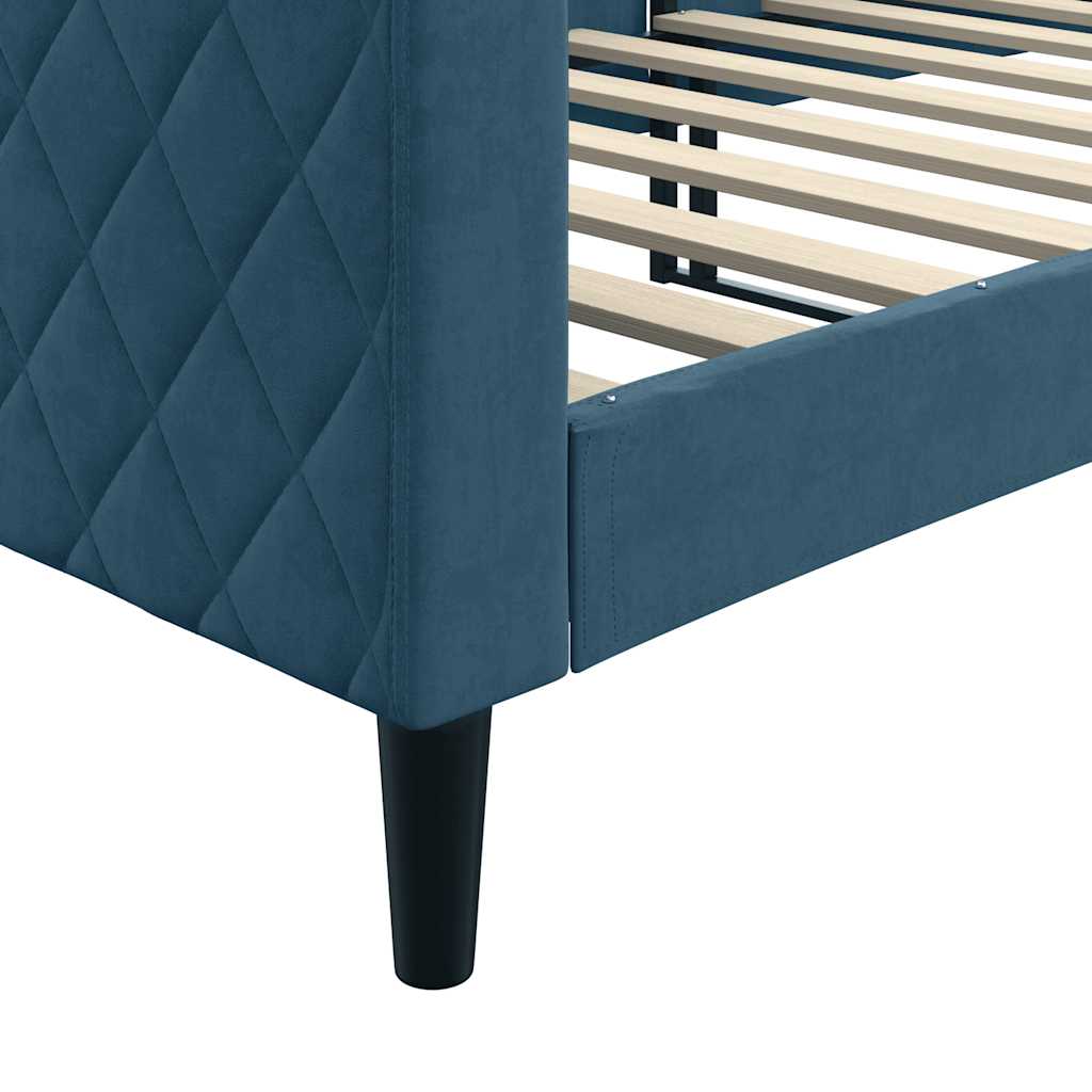 daybed 80x200 cm velour blå