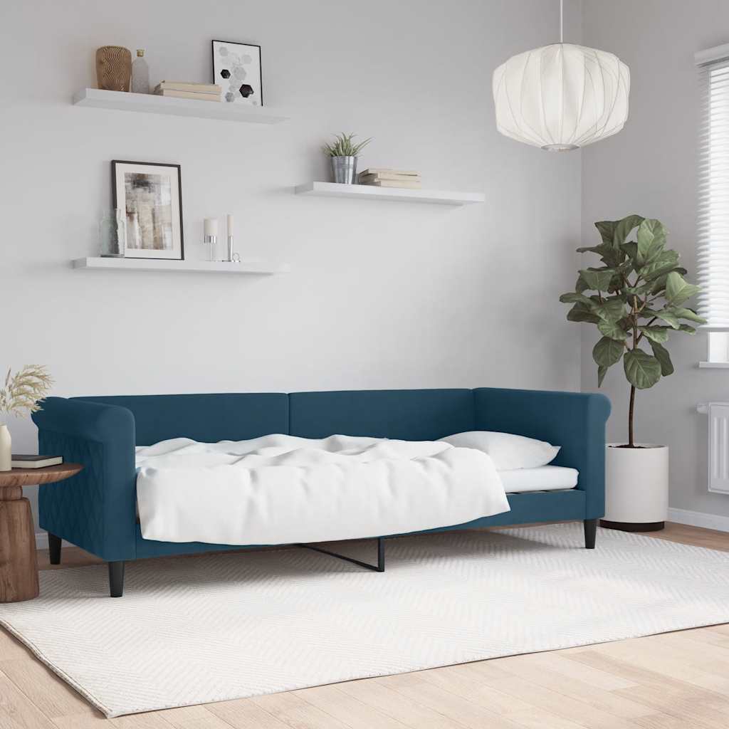 daybed 80x200 cm velour blå