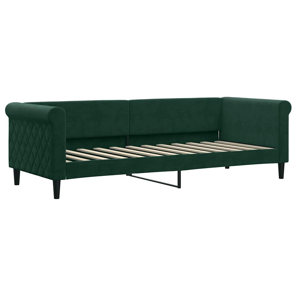 daybed 80x200 cm velour mørkegrøn
