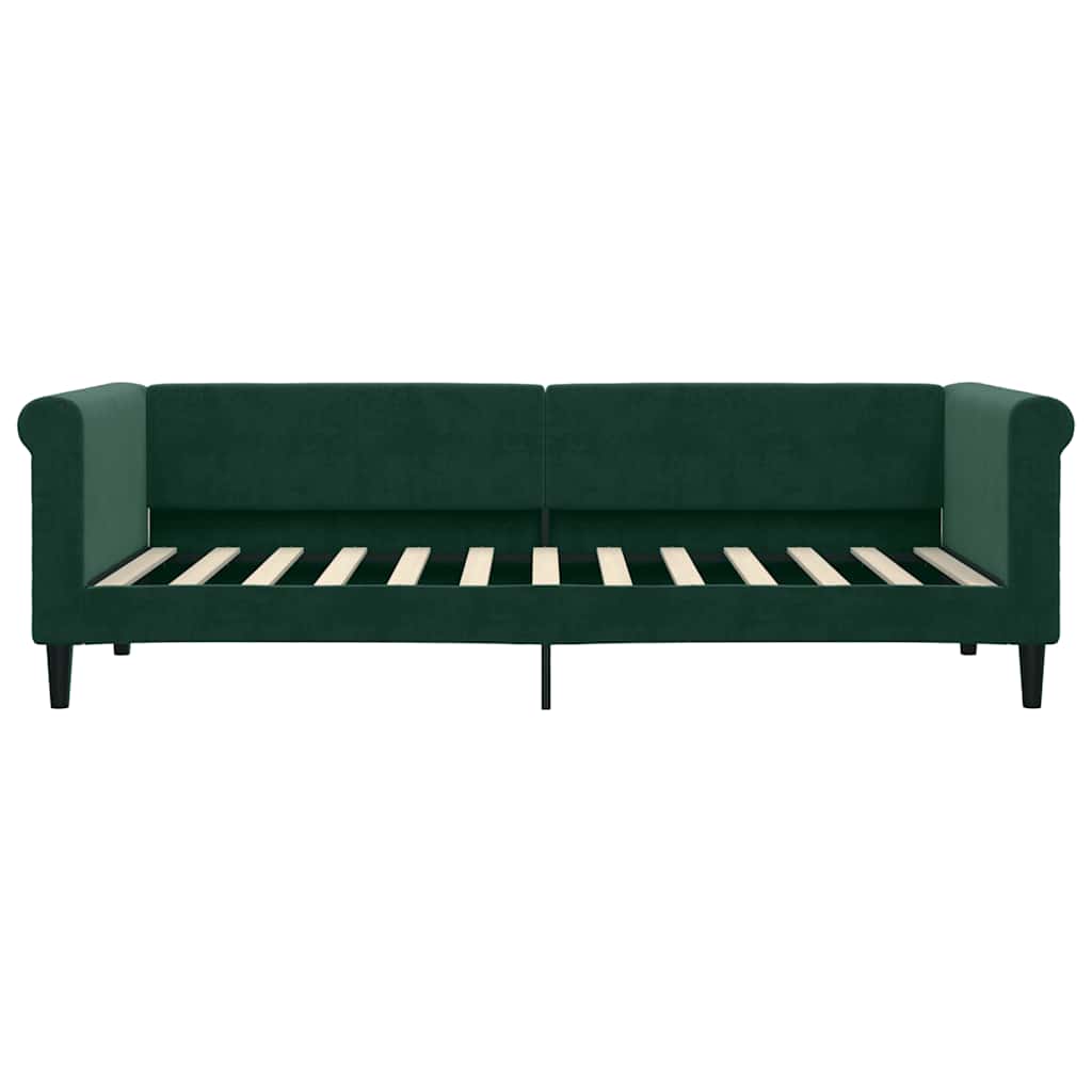 daybed 80x200 cm velour mørkegrøn
