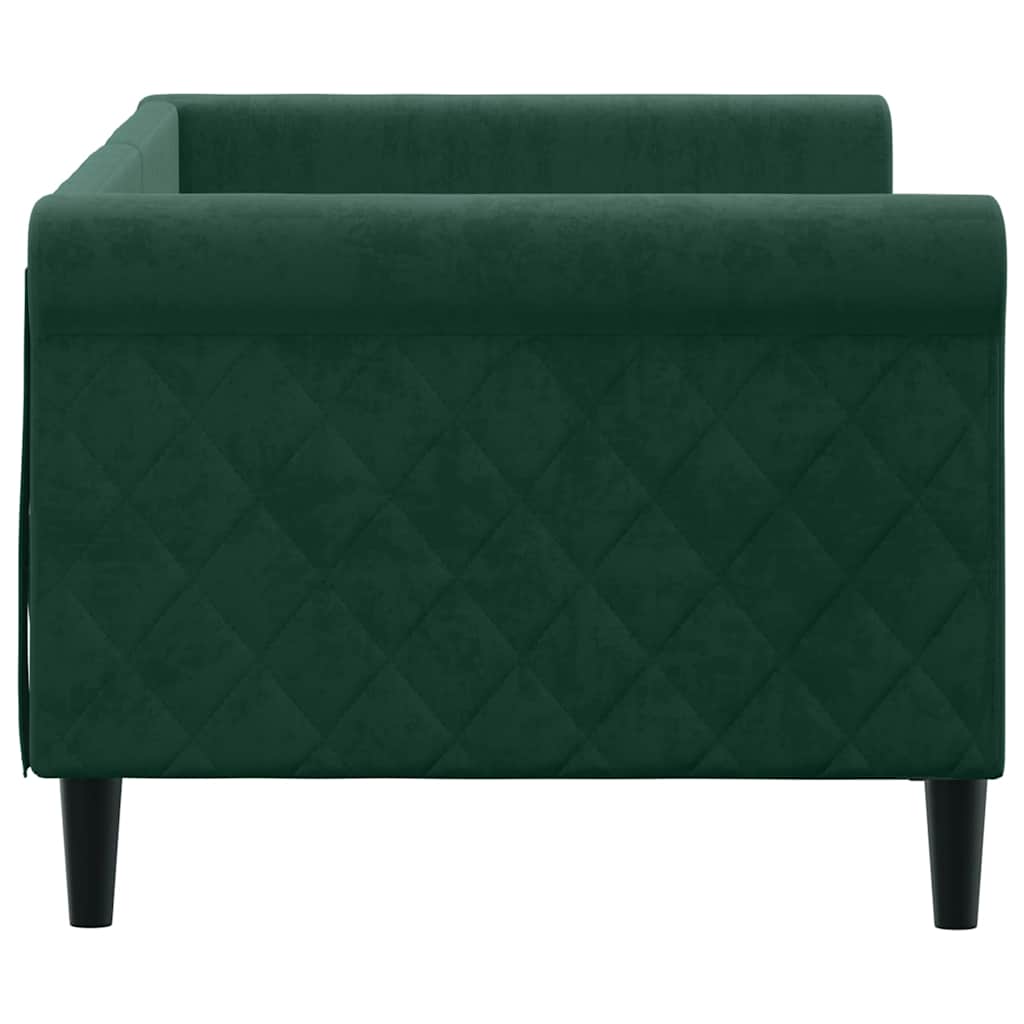 daybed 80x200 cm velour mørkegrøn