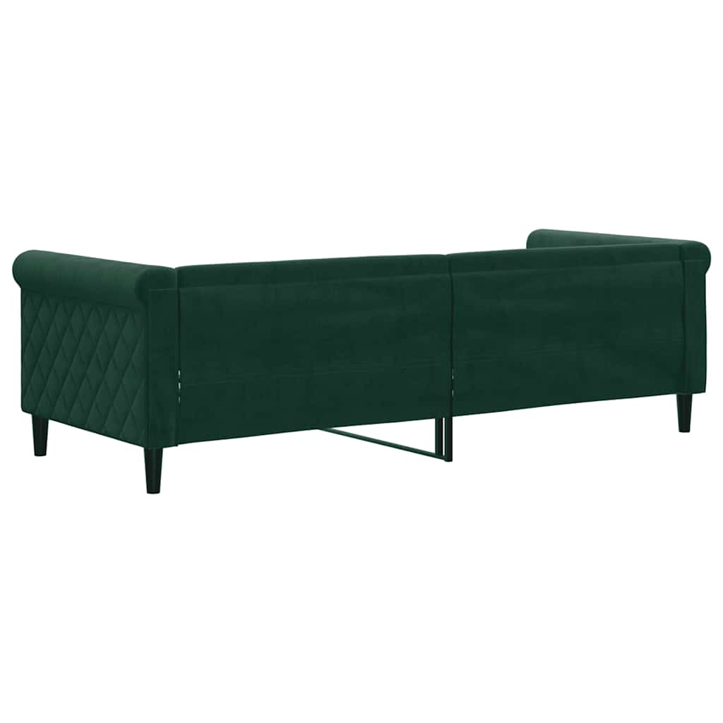 daybed 80x200 cm velour mørkegrøn