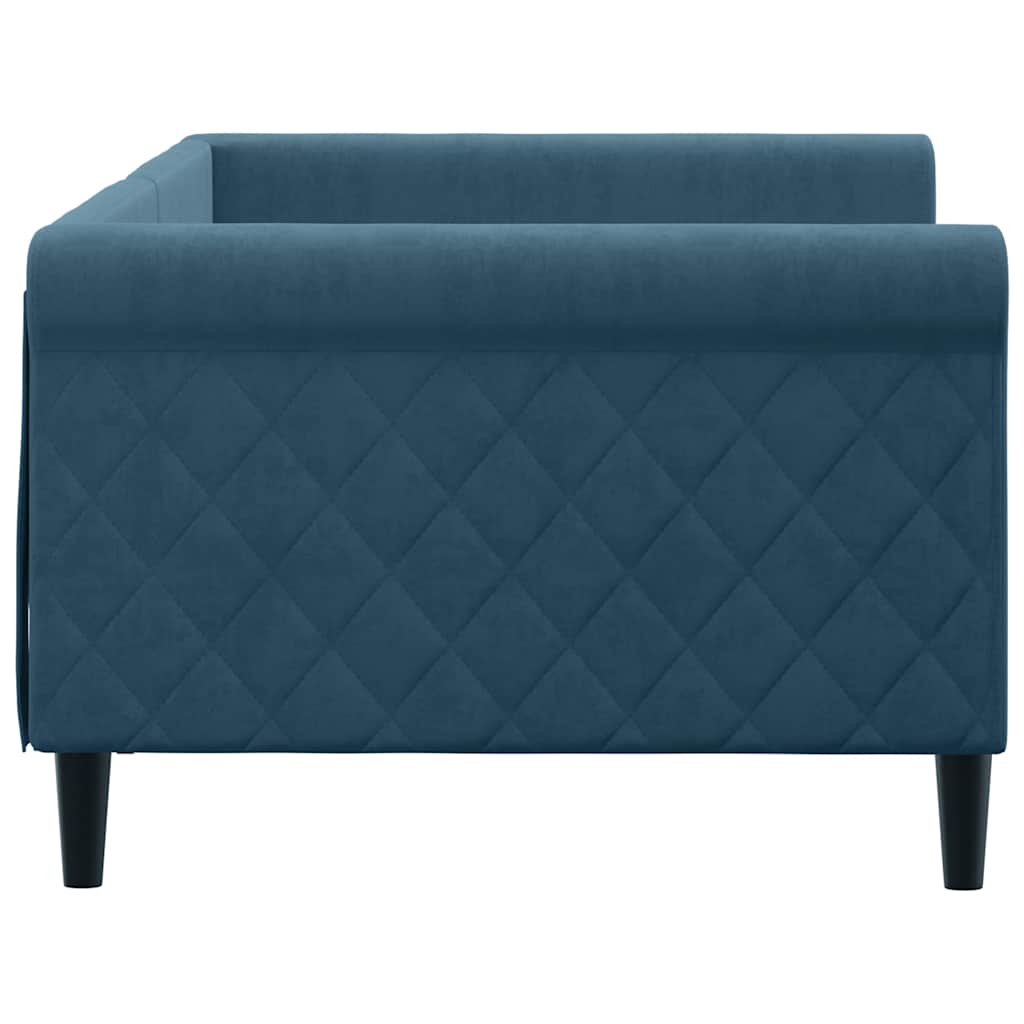 daybed 90x200 cm velour blå