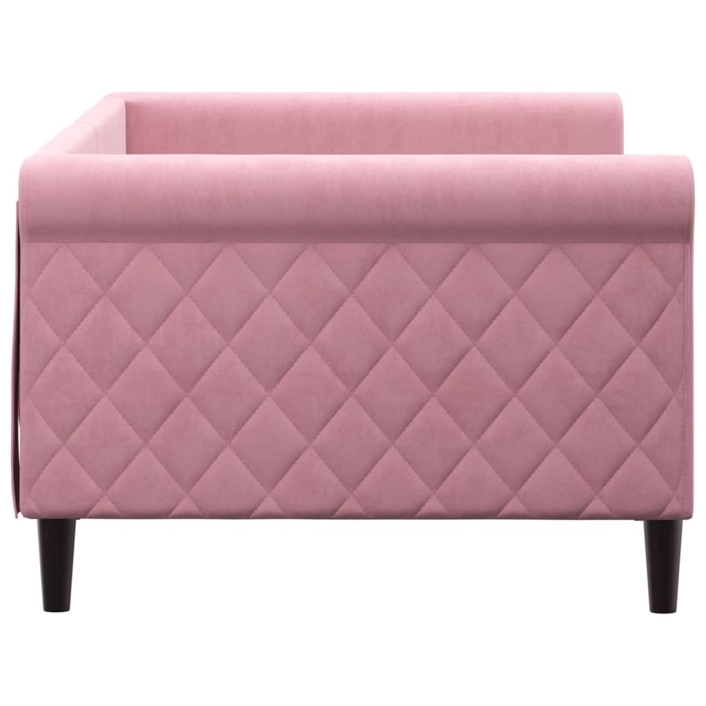 daybed 90x200 cm velour pink
