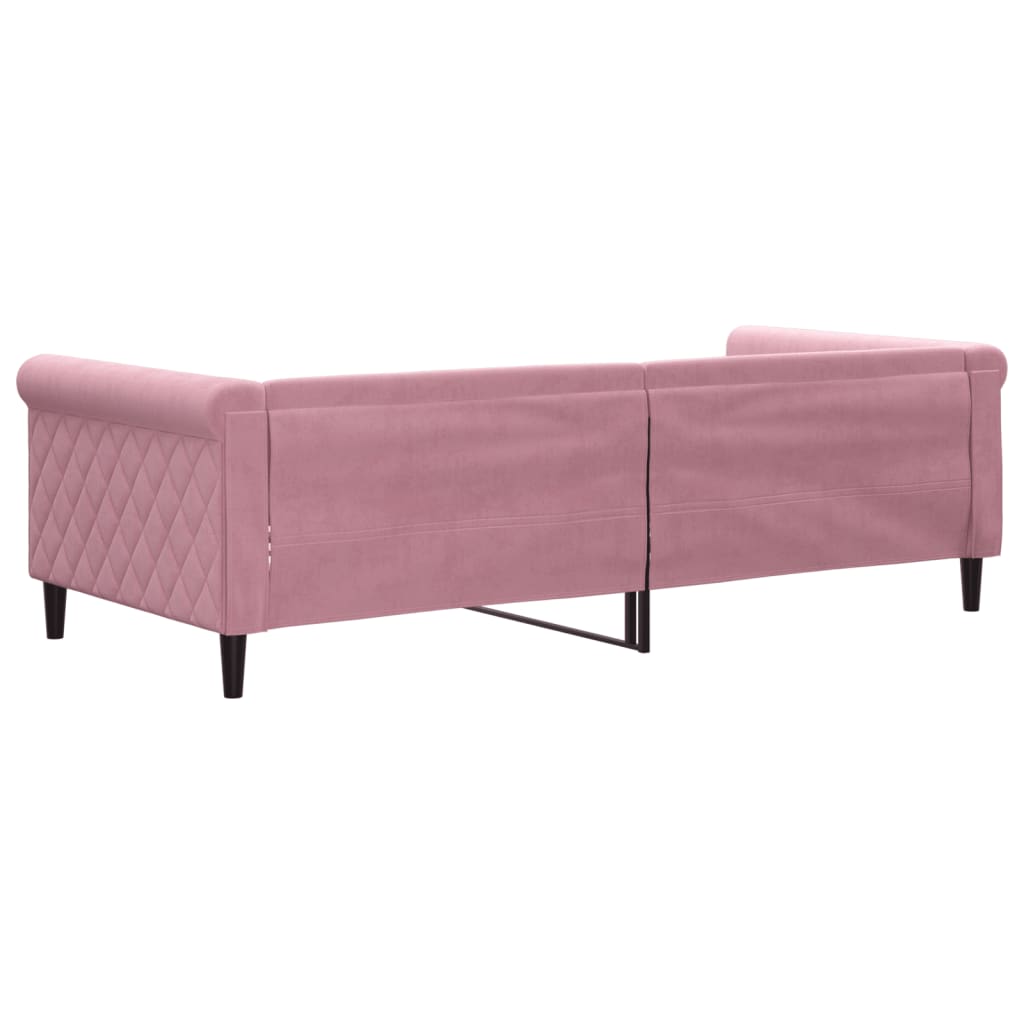 daybed 90x200 cm velour pink