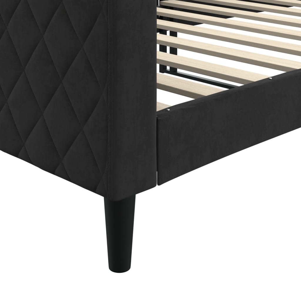 daybed 90x200 cm velour sort