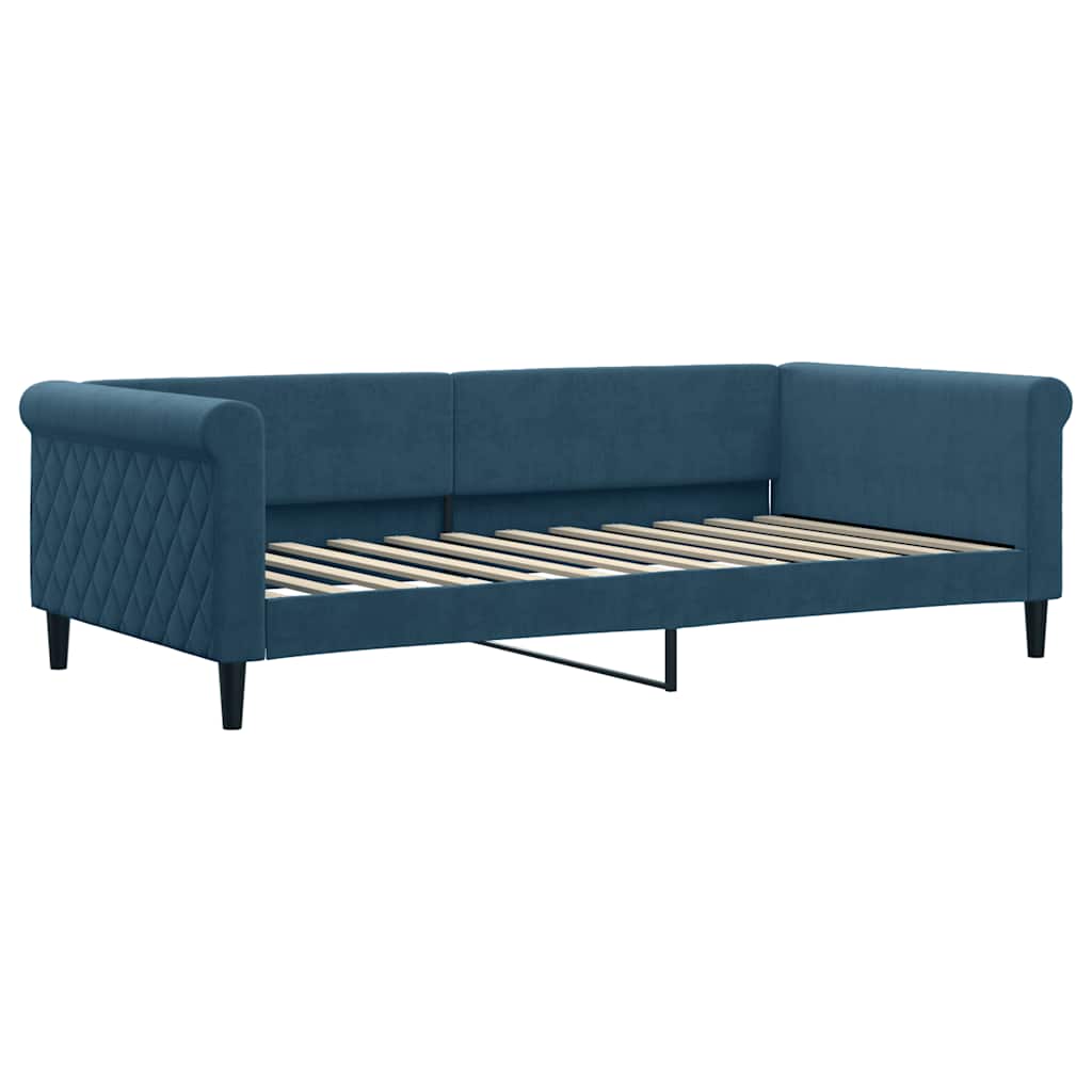 daybed 100x200 cm velour blå