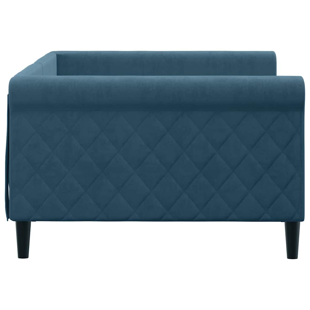 daybed 100x200 cm velour blå