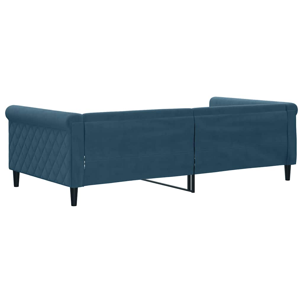 daybed 100x200 cm velour blå