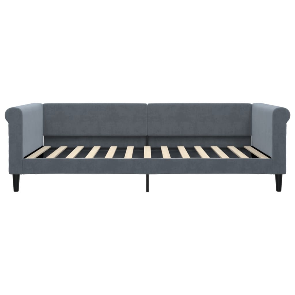 daybed 100x200 cm velour mørkegrå