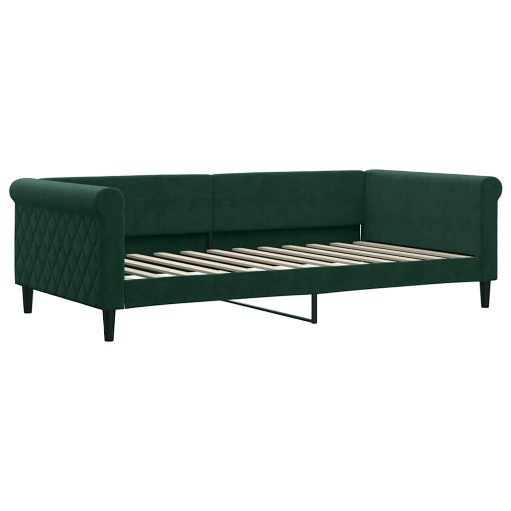daybed 100x200 cm velour mørkegrøn