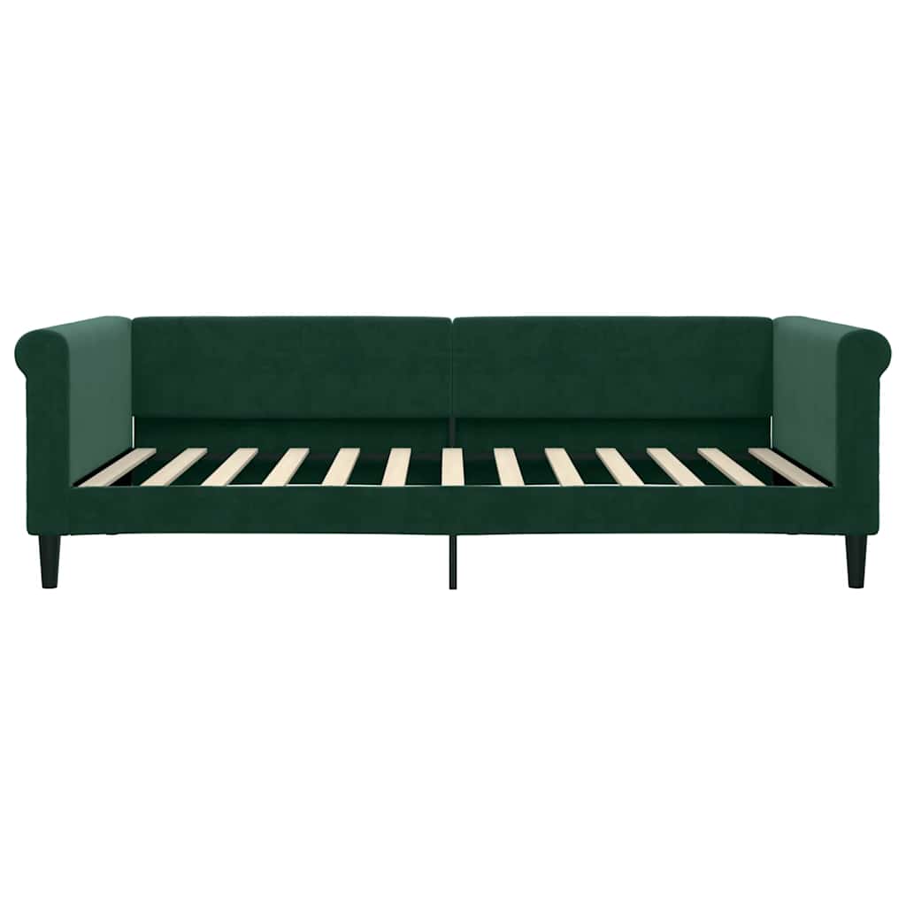 daybed 100x200 cm velour mørkegrøn