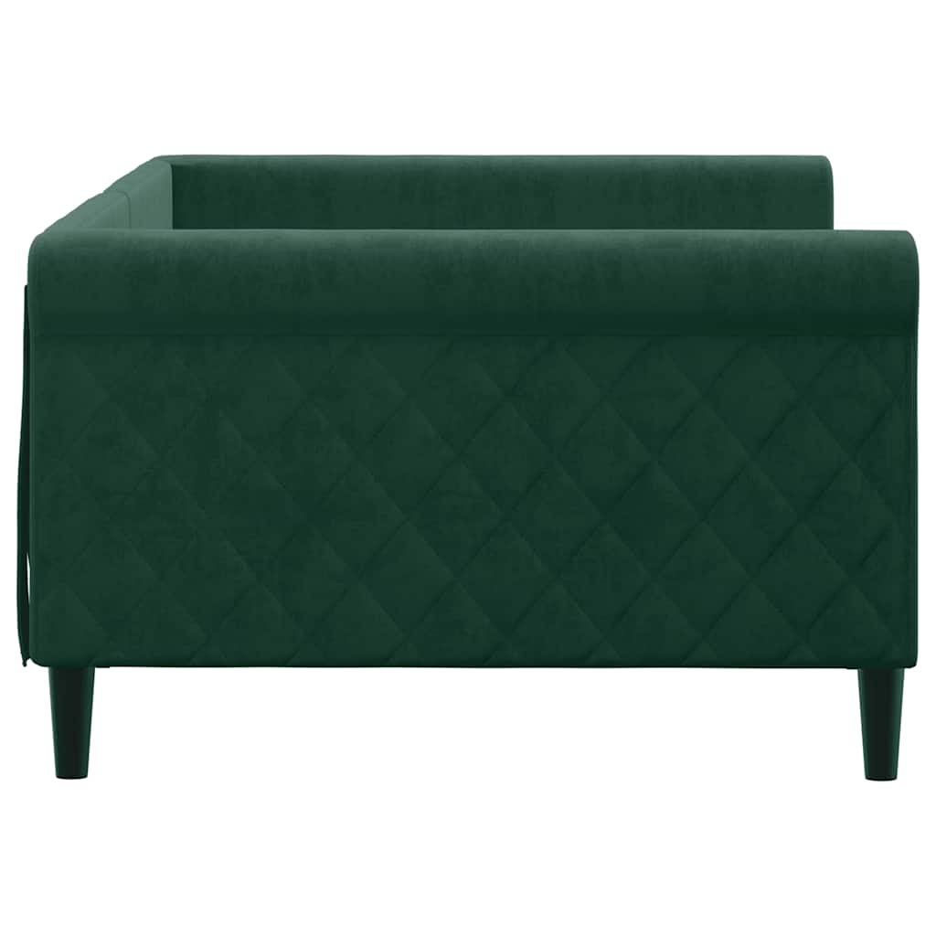 daybed 100x200 cm velour mørkegrøn