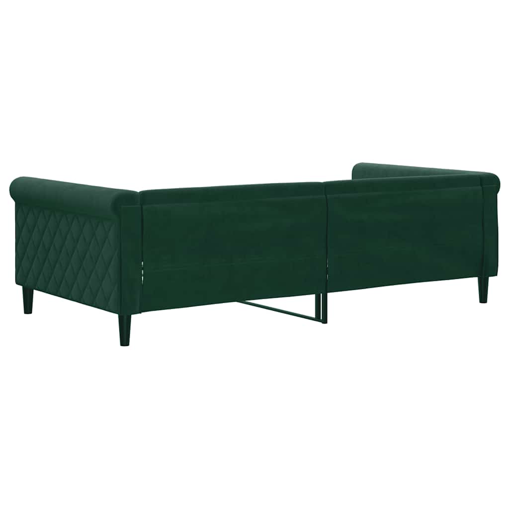 daybed 100x200 cm velour mørkegrøn