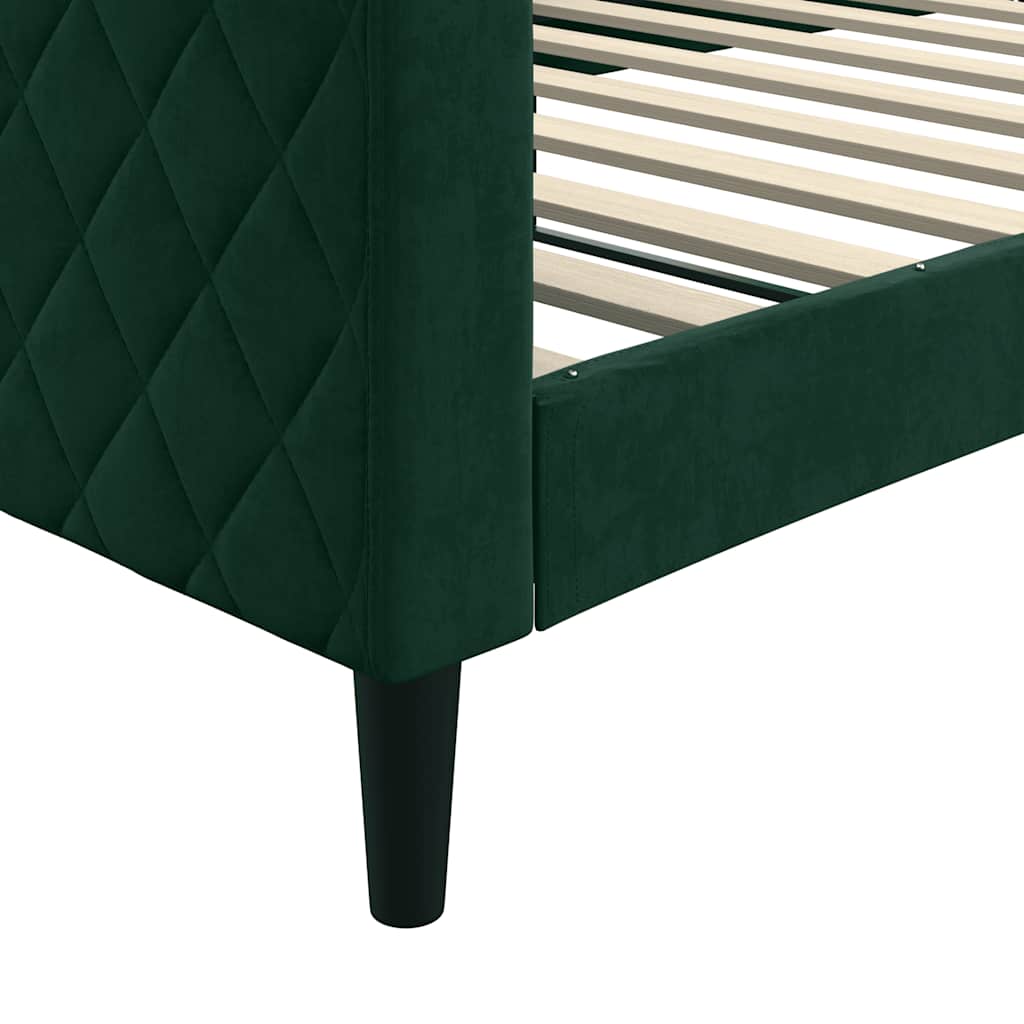 daybed 100x200 cm velour mørkegrøn