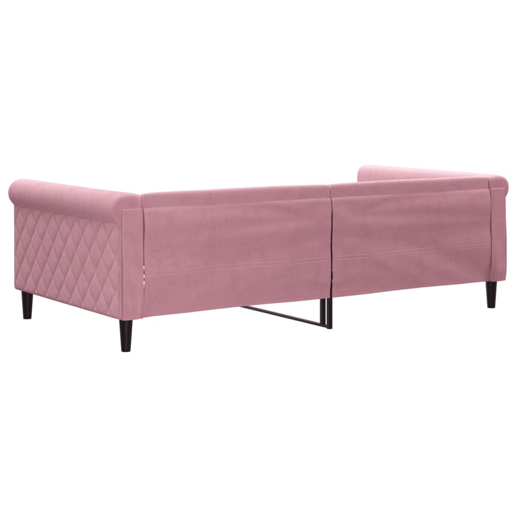 daybed 100x200 cm velour pink