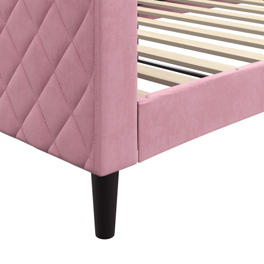 daybed 100x200 cm velour pink