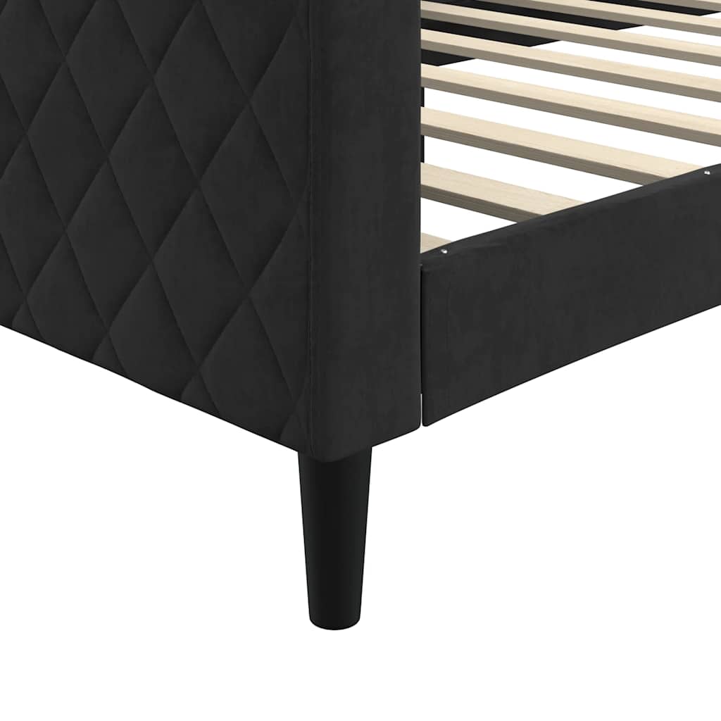 daybed 90x190 cm velour sort