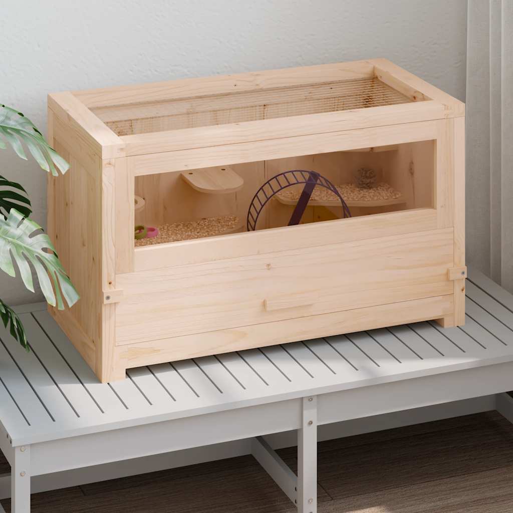 hamsterbur 60x30x35 cm massivt fyrretræ