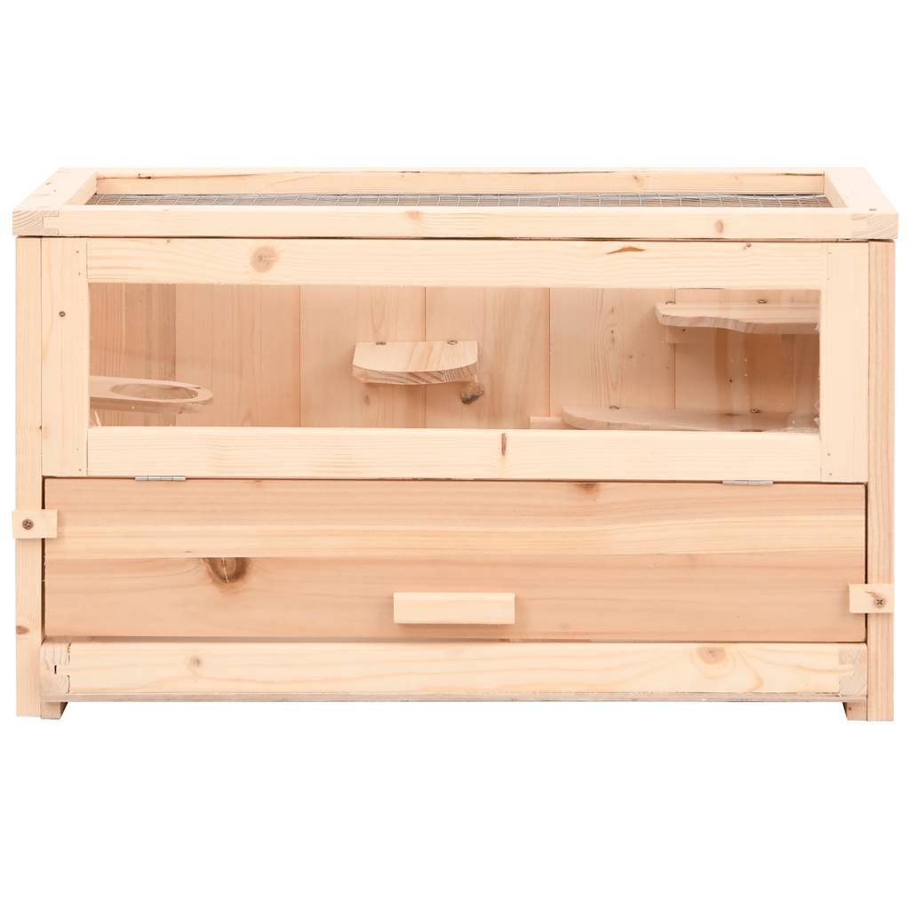 hamsterbur 60x30x35 cm massivt fyrretræ