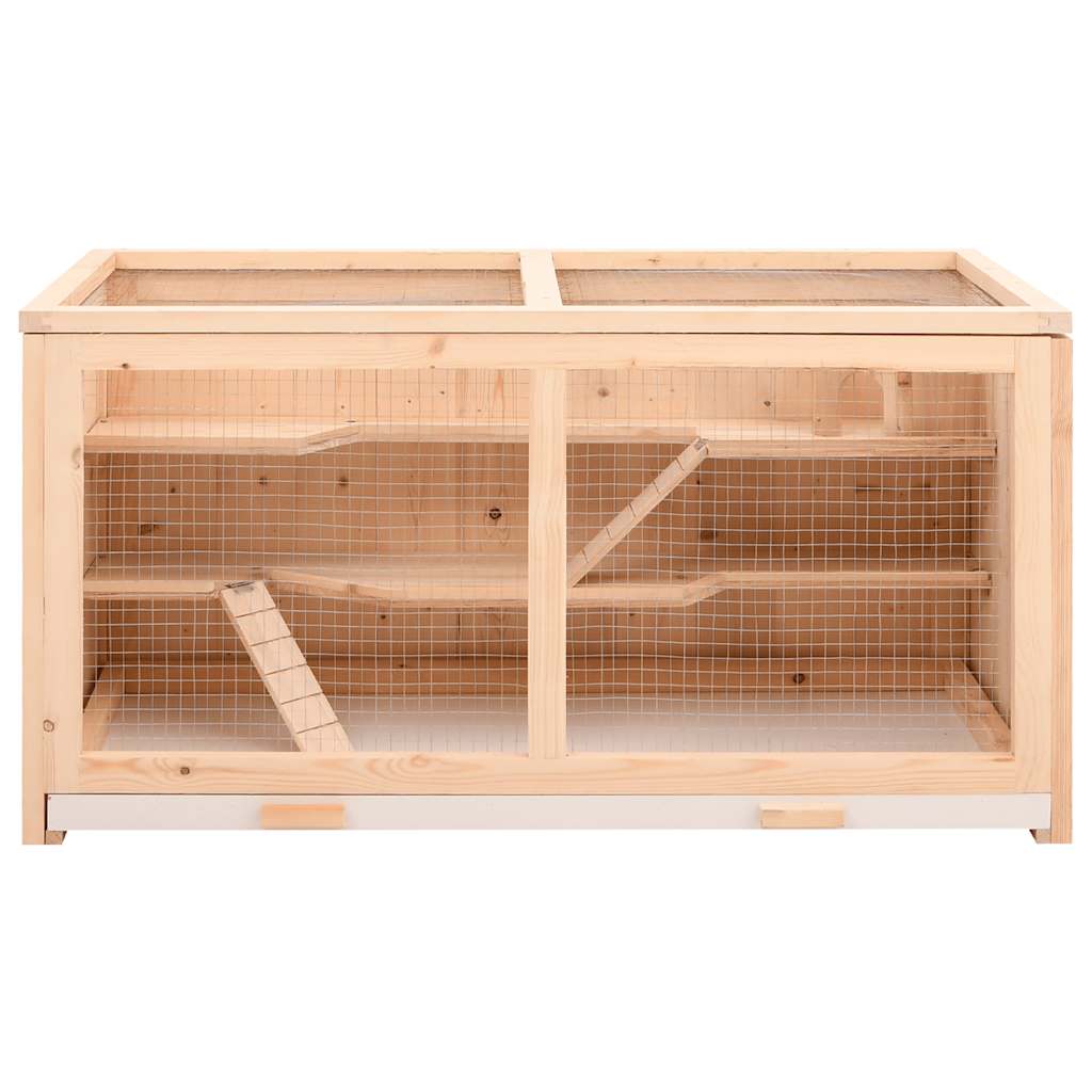 hamsterbur 104x52x54 cm massivt træ gran