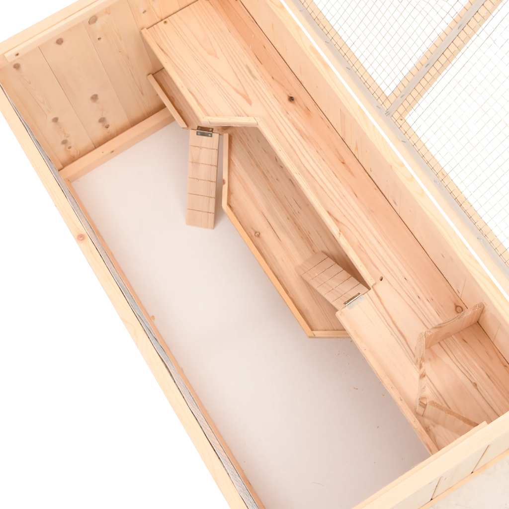 hamsterbur 104x52x54 cm massivt træ gran