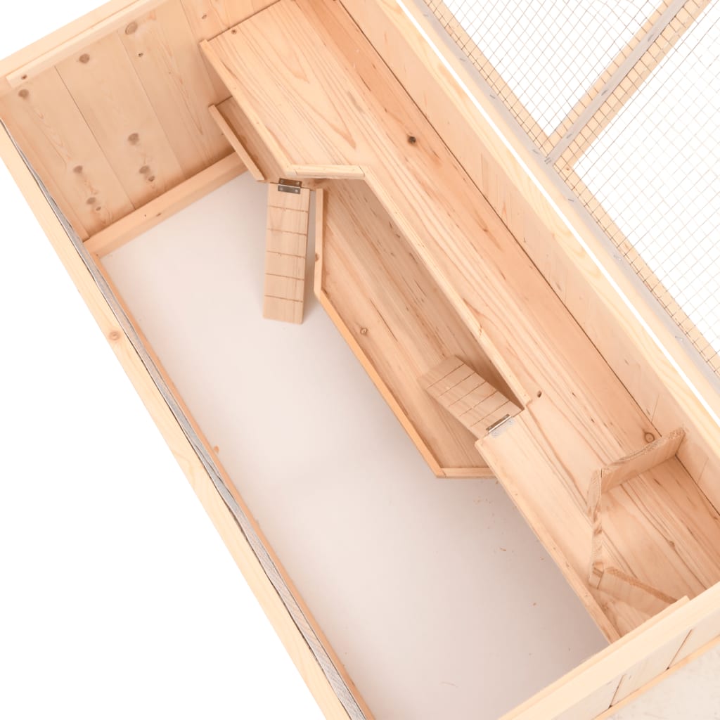 hamsterbur 89,5x45x45 cm massivt træ gran