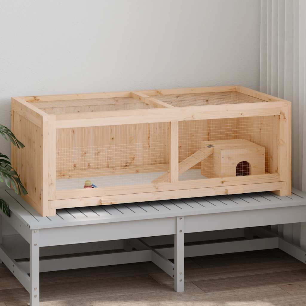 hamsterbur 104x52x38 cm massivt fyrretræ