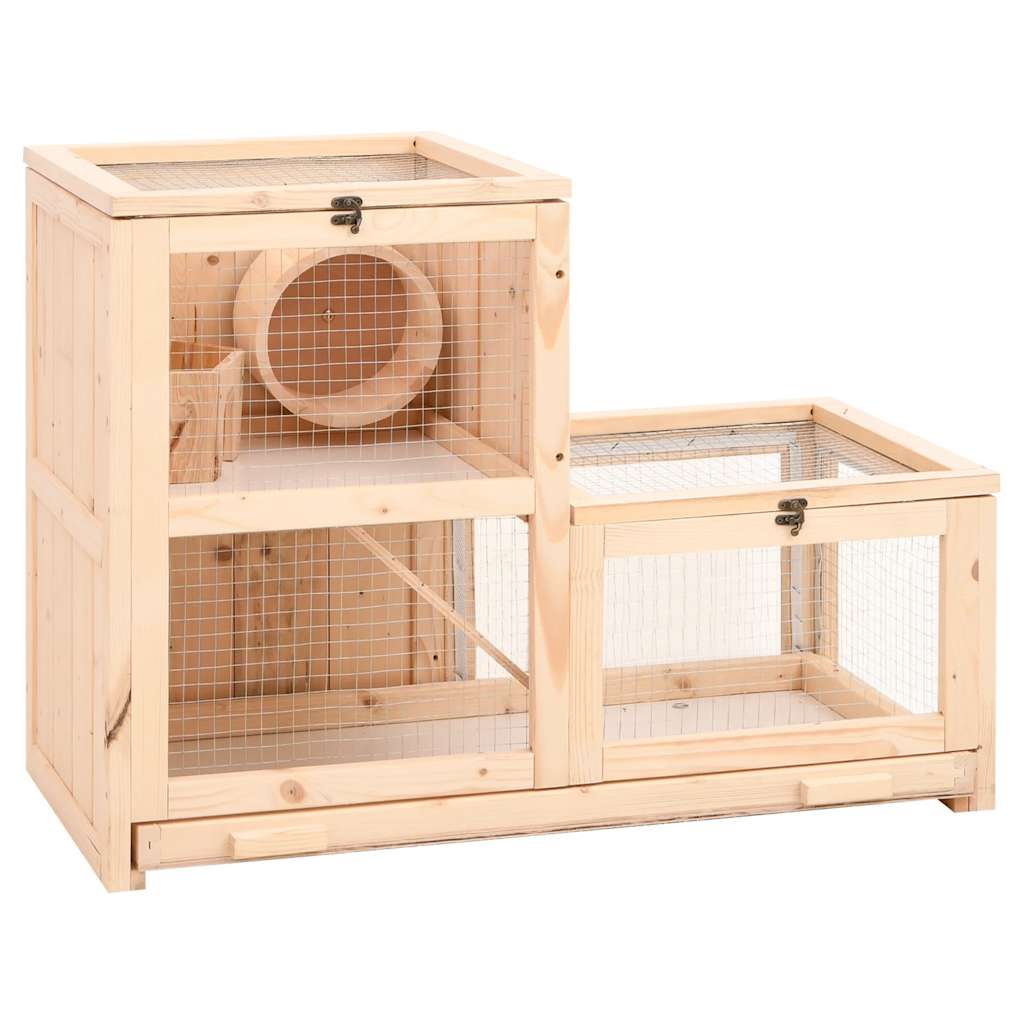 hamsterbur 81x40x60 cm massivt fyrretræ