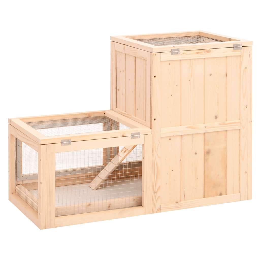 hamsterbur 81x40x60 cm massivt fyrretræ