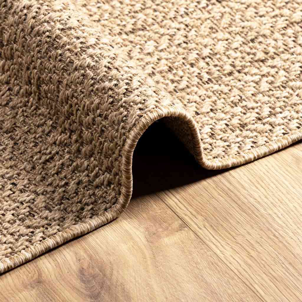 gulvtæppe ZIZUR 140x200 cm jute-look indendørs og udendørs
