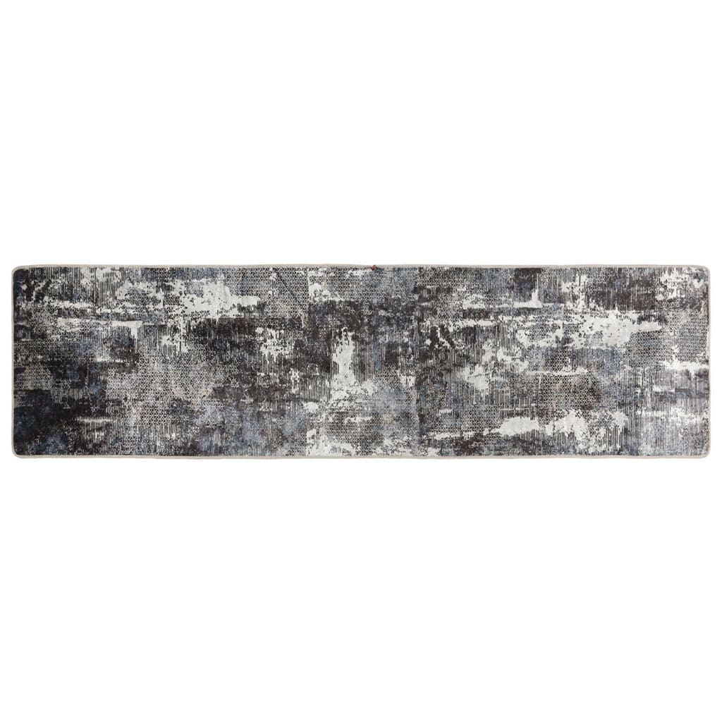 gulvtæppe 80x300 cm vaskbart flerfarvet