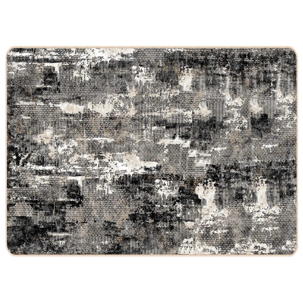 gulvtæppe 190x300 cm vaskbart flerfarvet