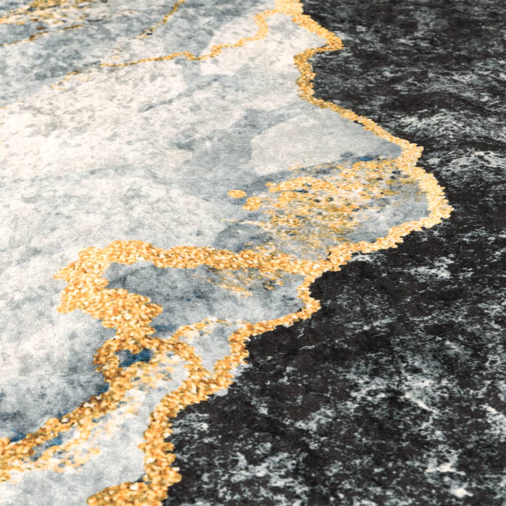 gulvtæppe 160x230 cm vaskbart flerfarvet