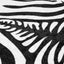 gulvtæppe 120x170 cm vaskbart zebrastriber sort og hvid