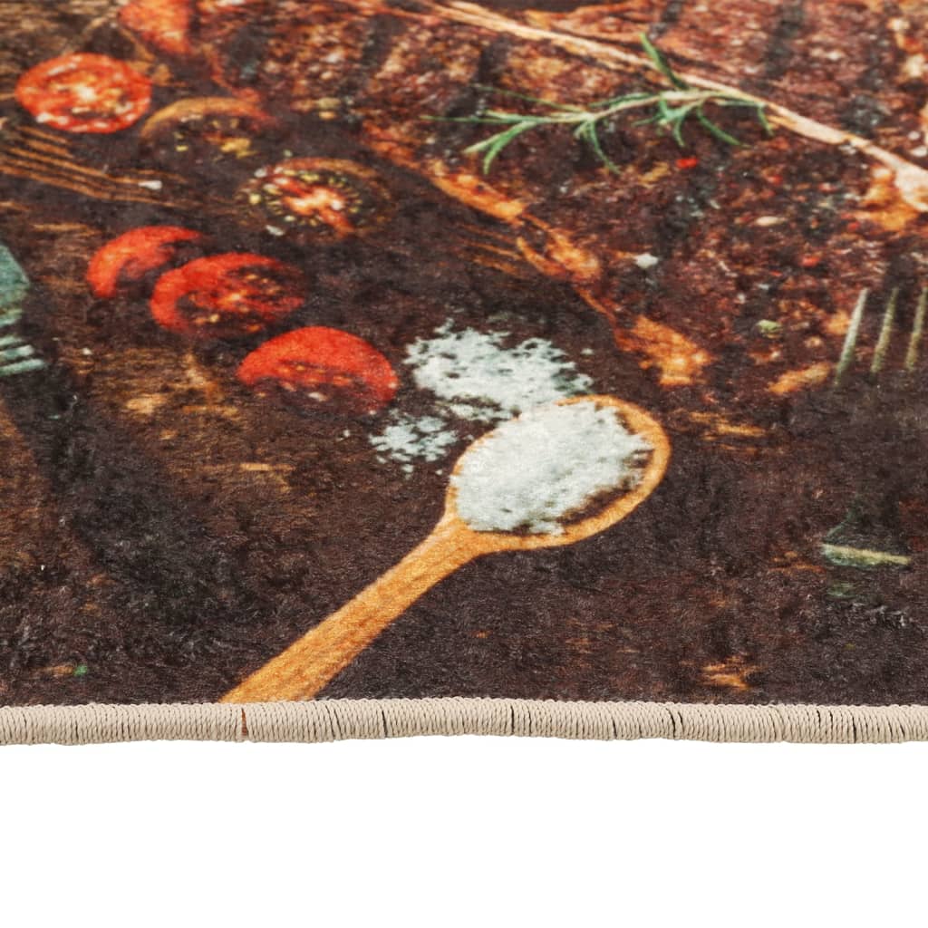 køkkentæppe 60x180 cm vaskbart flerfarvet