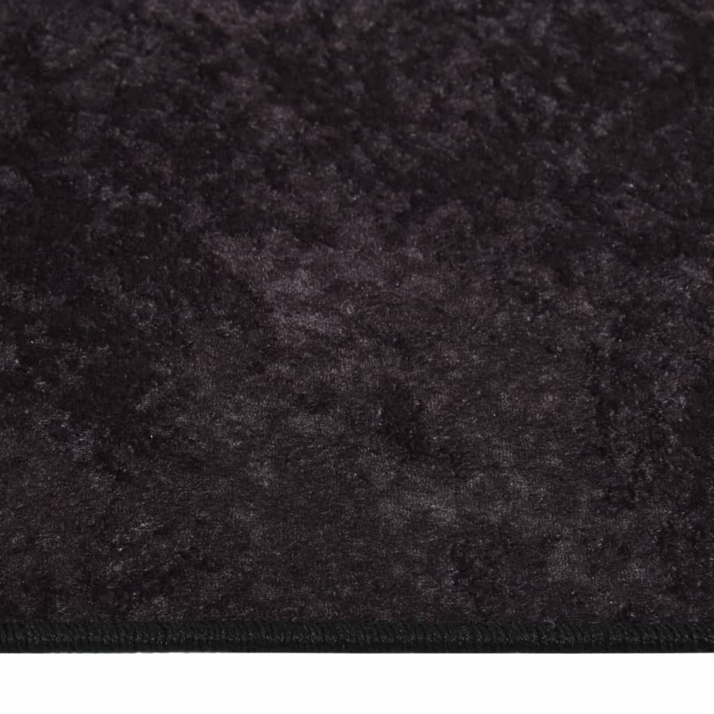 gulvtæppe 400x300 cm vaskbart antracitgrå