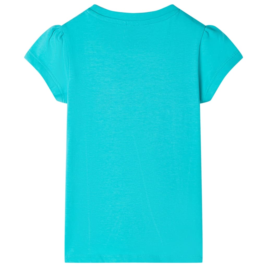 T-shirt til børn str. 128 mintgrøn