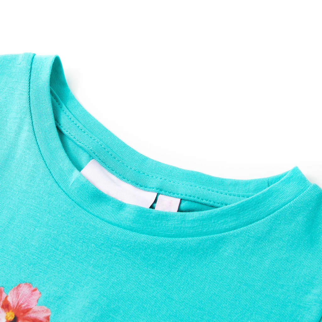 T-shirt til børn str. 128 mintgrøn