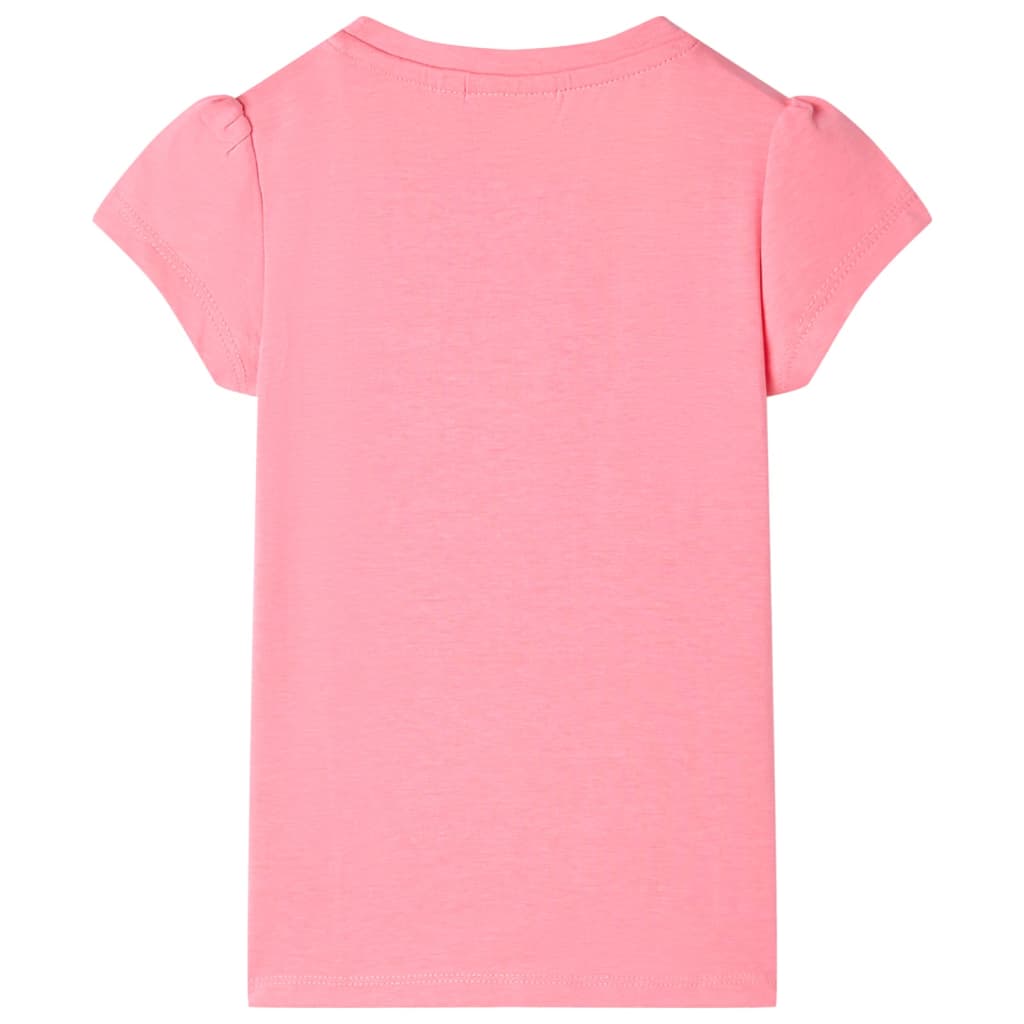 T-shirt til børn str. 128 neon-pink