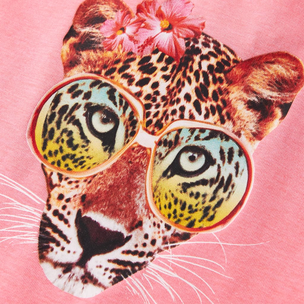 T-shirt til børn str. 128 neon-pink