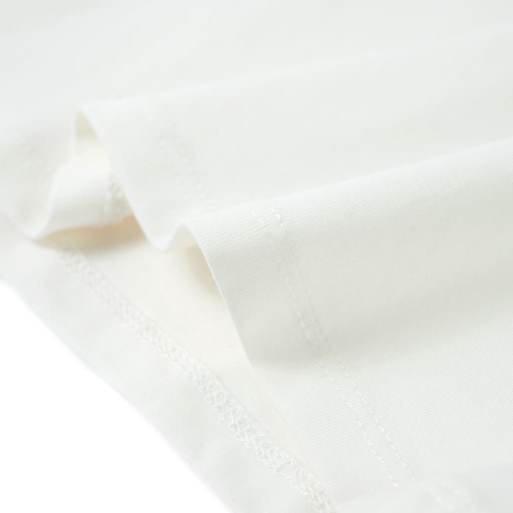 T-shirt til børn str. 116 med flæser hvid