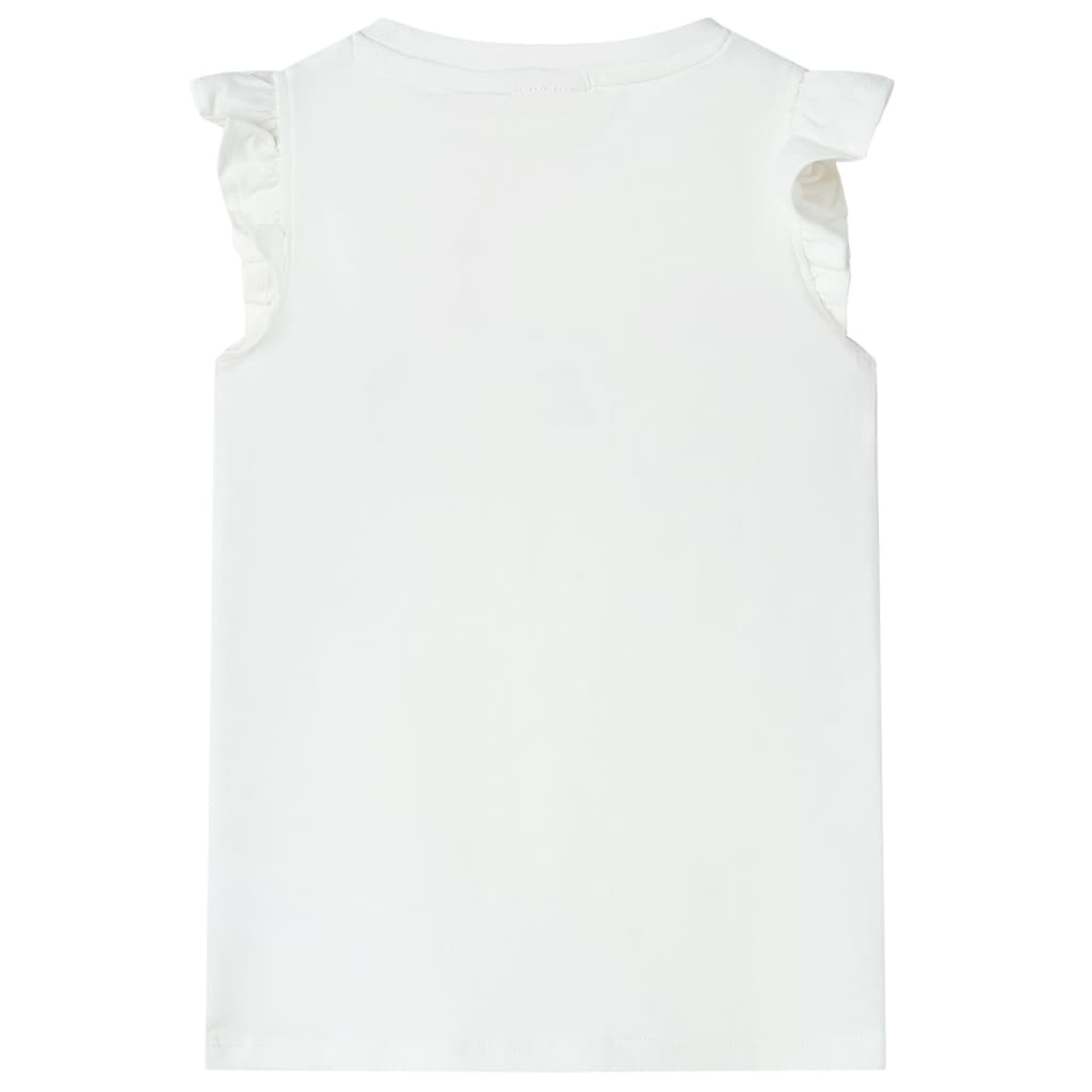 T-shirt til børn str. 104 ecrufarvet