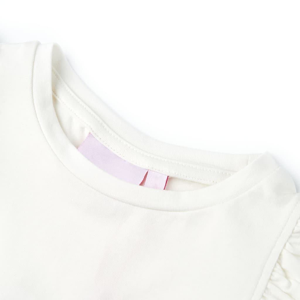 T-shirt til børn str. 104 ecrufarvet